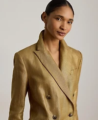 Lauren Ralph Women's Foiled Peak Lapels Long-Sleeve Blazer