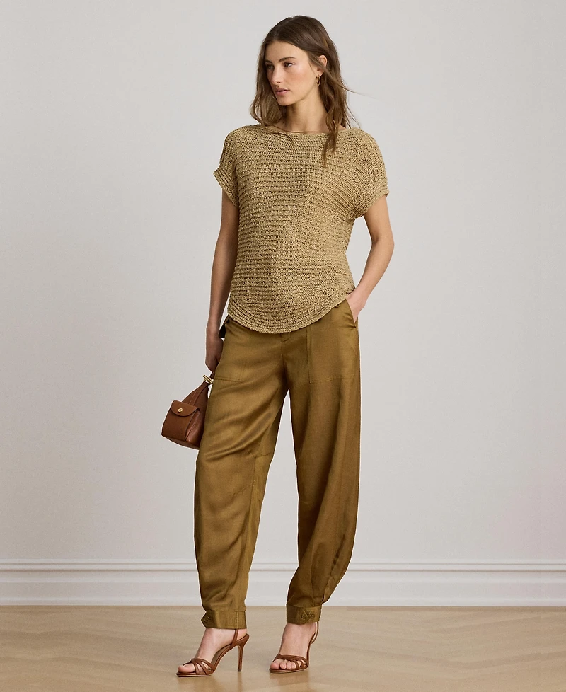 Lauren Ralph Women's Boat Neck Dropped Shoulder Sweater