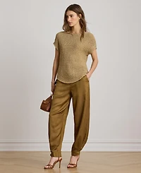 Lauren Ralph Women's Boat Neck Dropped Shoulder Sweater
