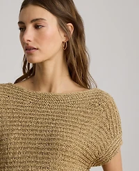 Lauren Ralph Women's Boat Neck Dropped Shoulder Sweater