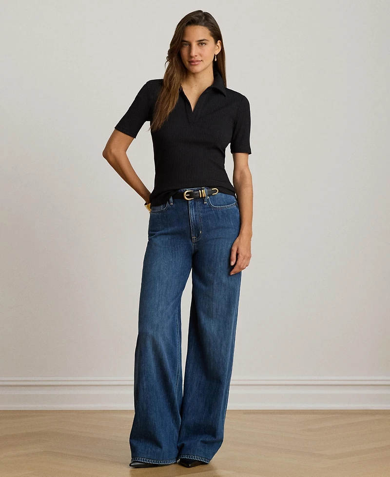 Lauren Ralph Women's Johnny Collar Polo T-Shirt