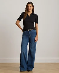 Lauren Ralph Women's Johnny Collar Polo T-Shirt