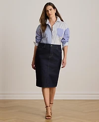 Lauren Ralph Denim Pencil Skirt