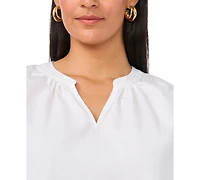 Vince Camuto Plus 3/4-Length-Sleeves V-Neck Blouse
