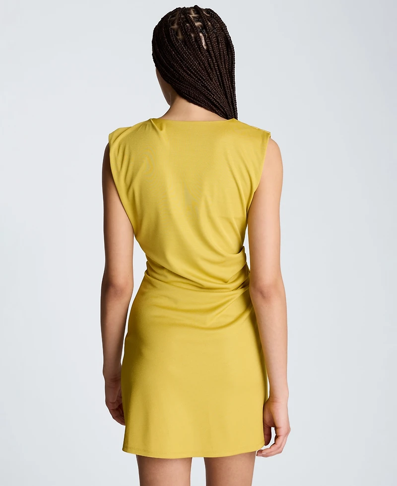 Kenneth Cole Women's Crewneck Waist Drape Mini Dress