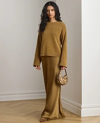 Lauren Ralph Petite Crewneck Drop-Shoulder Sweater