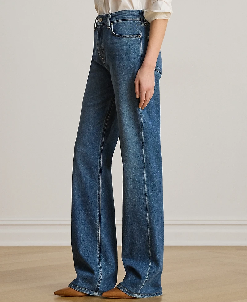 Lauren Ralph Petite High-Rise Straight-Leg Jeans