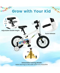 Slickblue Kids Ride On Bike with Training Wheels