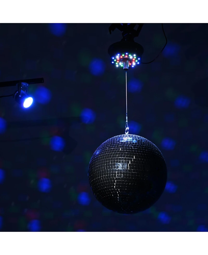 Yescom 12" Disco Mirror Ball Rgb Spotlight Rotating Motor Kit for Party Events