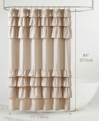 Madison Park Grace Ruffled Shower Curtain, 72" x 84"