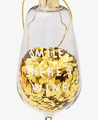 Holiday Lane Foodie Collection Sequin Wine Glass Ornament, Exclusively at Macy's