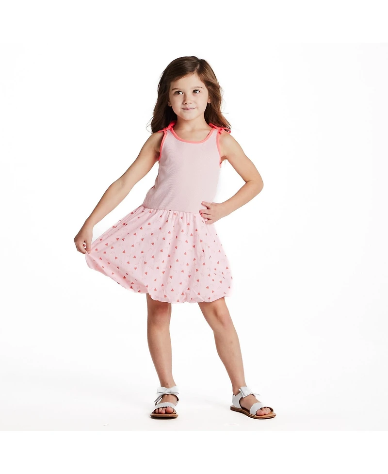 Andy & Evan Toddler Girls Ribbed Bubble Dress