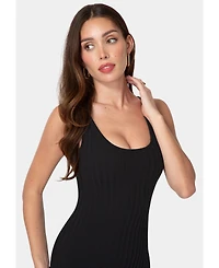 Bebe Women's Crochet U-Neck Maxi Dress