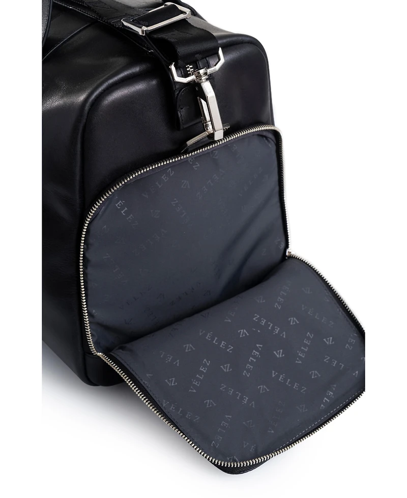 Velez Leather Duffle Bag Aged Effect