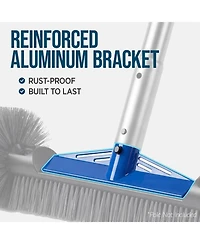 Best Choice Products Heavy-Duty Pool Brush Head with Reinforced Aluminum Bracket - Wall and Floor Cleaner (Head Only)
