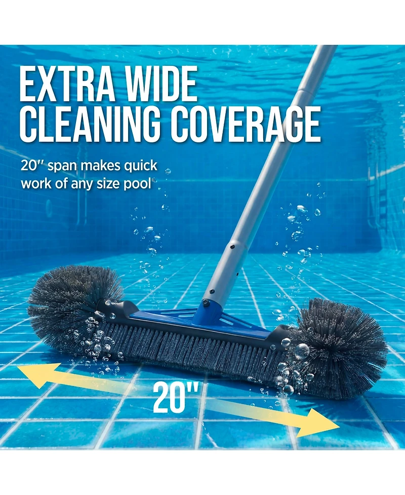 Best Choice Products Pool Cleaning Kit - Pool Brush, Skimmer Net and 9 ft Adjustable Pole for Wall and Surface Cleaning
