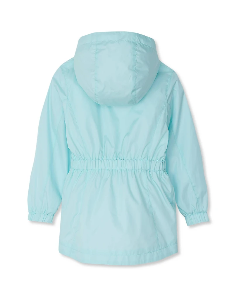 Lands' End Girls Hooded Water Resistant Rain Jacket