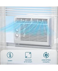 Antarctic Star 5000 Btu Window Air Conditioner, Quiet Cooling with Easy Knob Control