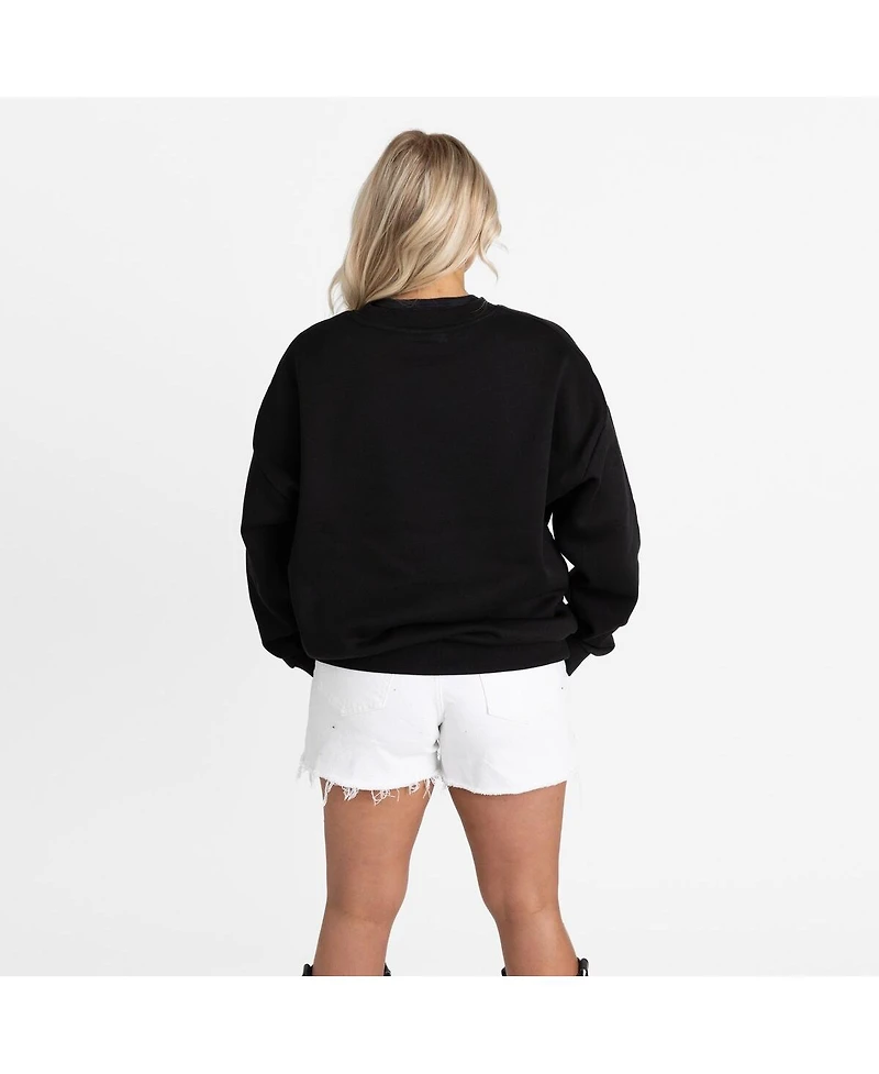 Gameday Couture Women's Black Ohio State Buckeyes Oversized Victory Lane Label Premium Sweatshirt