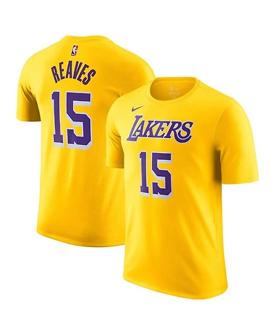 Nike Men's Austin Reaves Gold Los Angeles Lakers Icon Edition Name & Number T-Shirt
