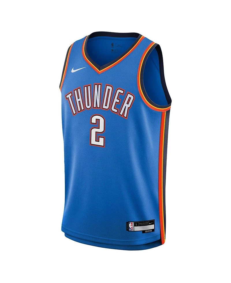 Nike Big Boys and Girls Shai Gilgeous-Alexander Blue Oklahoma City Thunder Swingman Jersey - Icon Edition