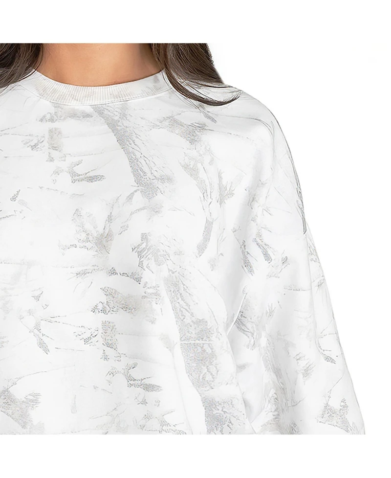 Gameday Couture Women's Ash Ole Miss Rebels Whiteout Premium Fleece Camo Sweatshirt