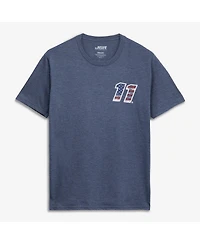 Classic Ink Usa Men's Heather Navy Denny Hamlin 11 Patriotic Number Tri-Blend T-Shirt