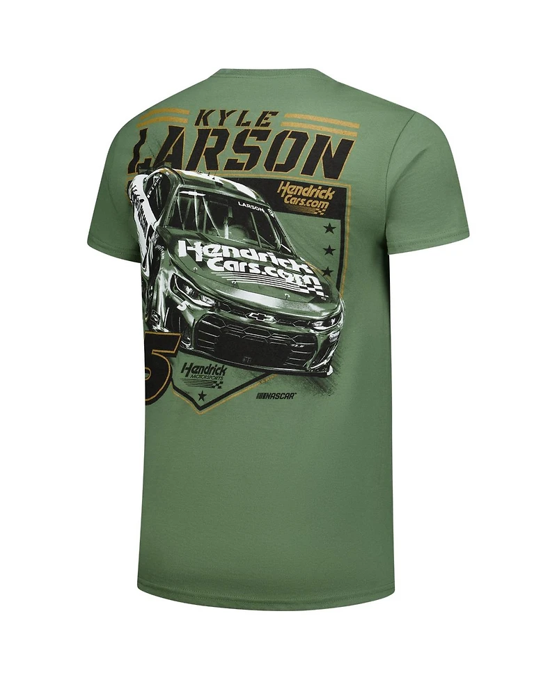Classic Ink Usa Men's Hunter Green Kyle Larson Crewneck T-Shirt