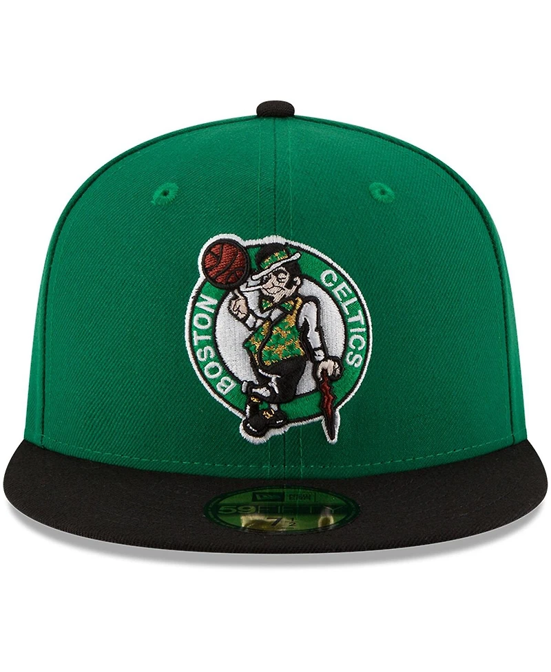 New Era Men's Green/Black Boston Celtics Team Color 2Tone 59FIFTY Fitted Hat