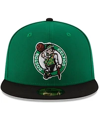 New Era Men's Green/Black Boston Celtics Team Color 2Tone 59FIFTY Fitted Hat
