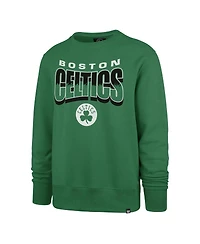 '47 Brand Men's and Women's Kelly Green Boston Celtics Brush By Headline Crewneck Sweatshirt