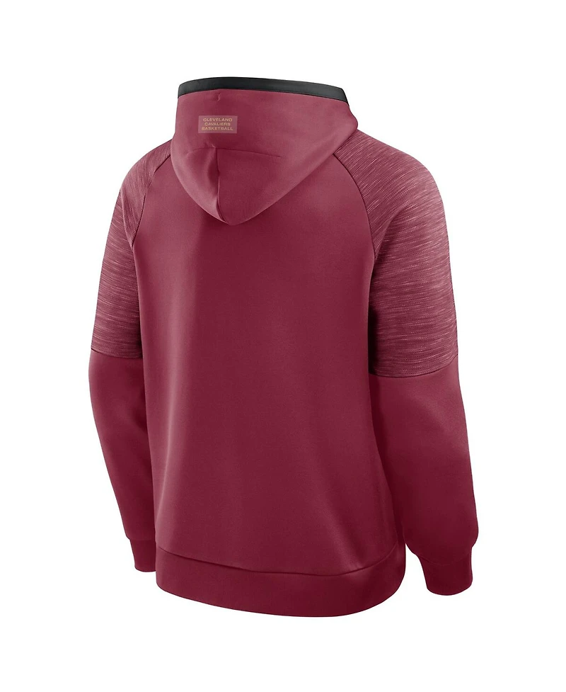 Fanatics Men's Wine Cleveland Cavaliers Pick Roll Defender Pullover Hoodie