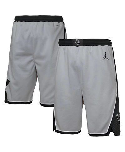 Jordan Big Boys and Girls Silver San Antonio Spurs Authentic Statement Edition Swingman Shorts