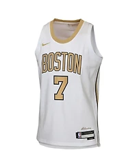 Nike Big Boys and Girls Jaylen Brown White Boston Celtics 2025/26 City Edition Swingman Jersey
