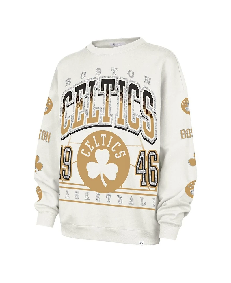 '47 Brand Women's Natural Boston Celtics 2025/26 City Edition Go Big Oversized Sweatshirt