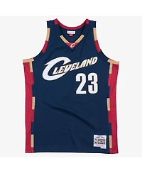 Men's Mitchell & Ness LeBron James Navy Cleveland Cavaliers Hardwood Classics Swingman Jersey