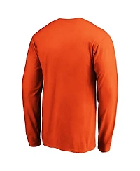 Fanatics Men's Orange Wnba Primary Logo Long Sleeve T-Shirt