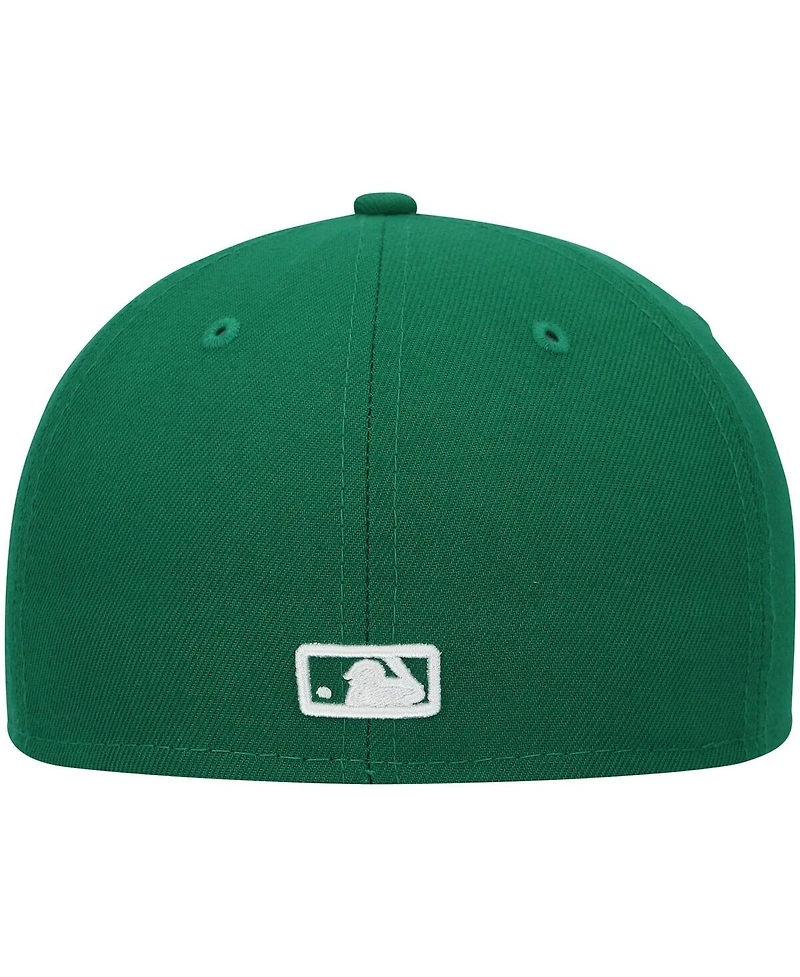 New Era Men's Kelly Green Kansas City Royals White Logo 59FIFTY Fitted Hat