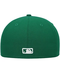 New Era Men's Kelly Green Kansas City Royals White Logo 59FIFTY Fitted Hat