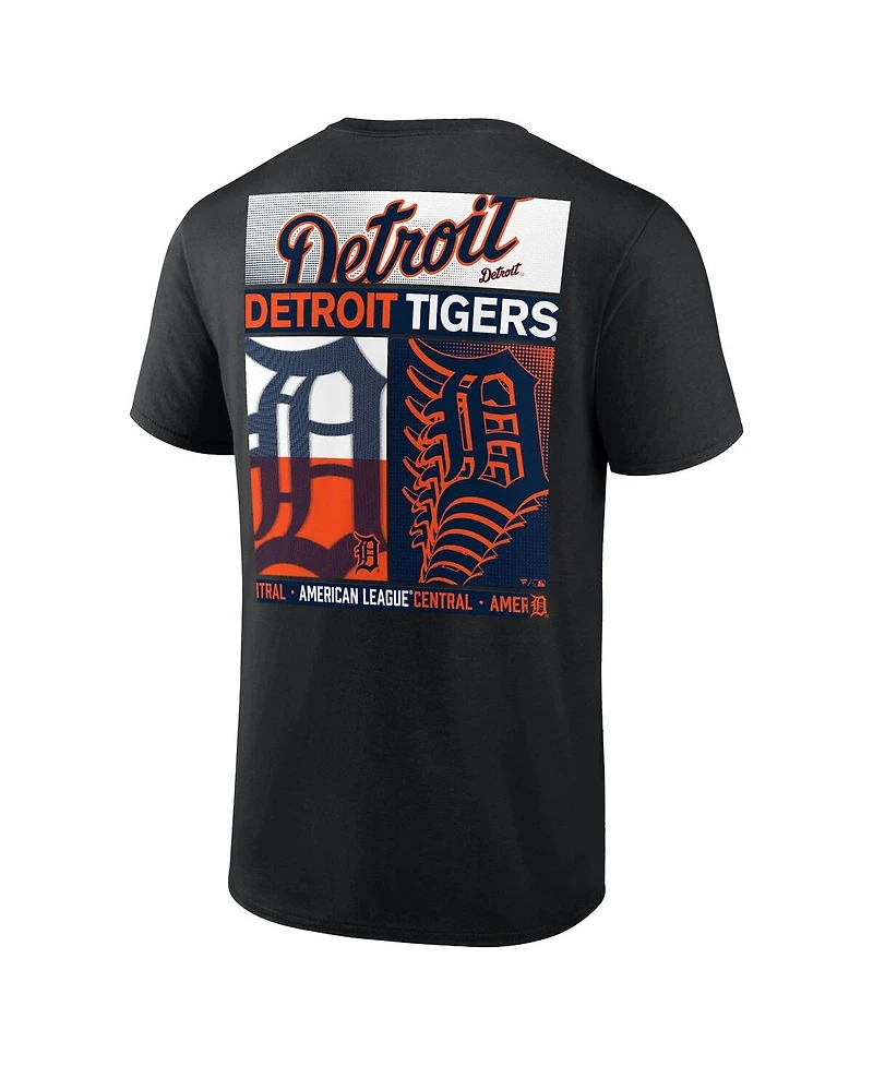 Fanatics Men's Profile Black Detroit Tigers Big & Tall Two-Sided Graphic T-Shirt