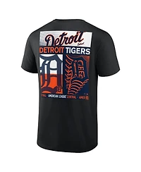 Fanatics Men's Profile Black Detroit Tigers Big & Tall Two-Sided Graphic T-Shirt