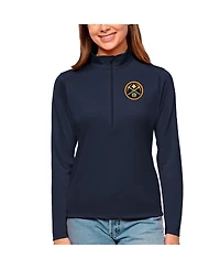 Antigua Women's Navy Denver Nuggets Tribute Half-Zip Sweatshirt