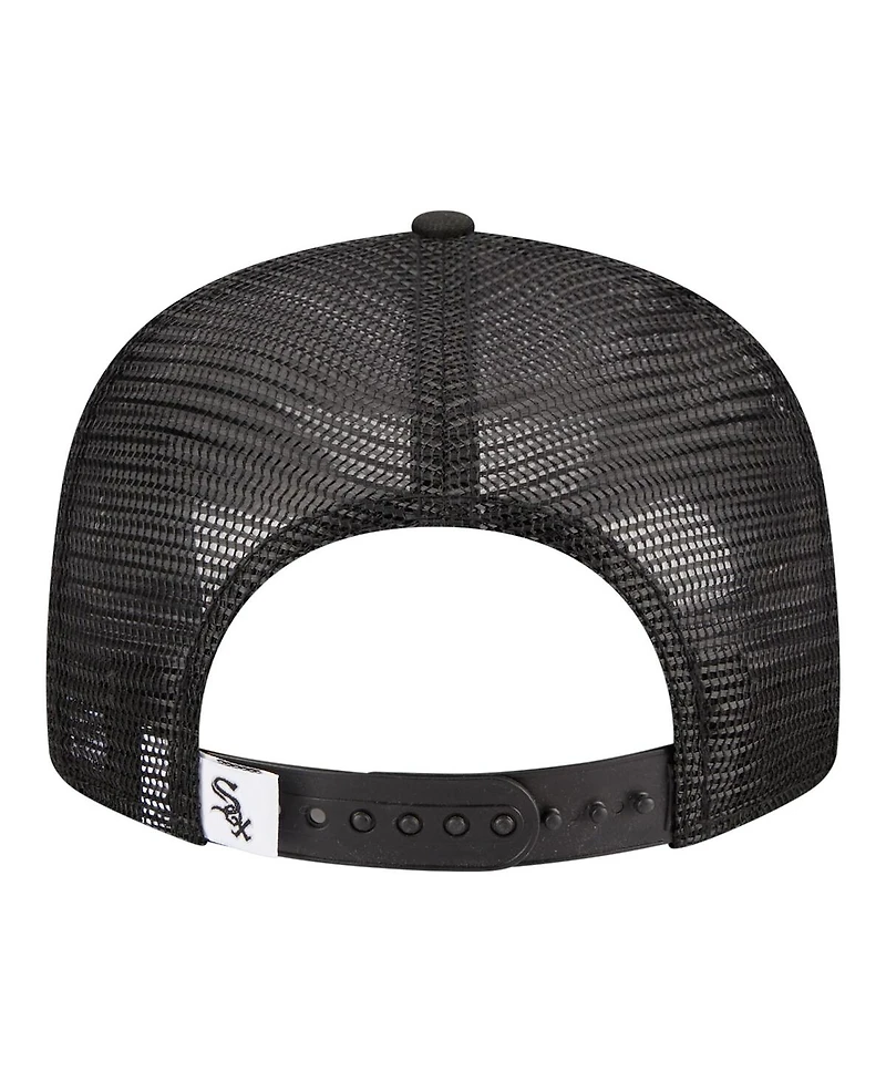 New Era Big Boys and Girls Black Chicago White Sox 9FIFTY Trucker Snapback Hat