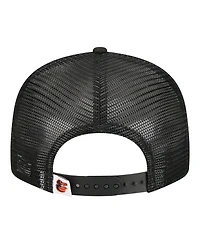 New Era Big Boys and Girls Black Baltimore Orioles 9FIFTY Trucker Snapback Hat