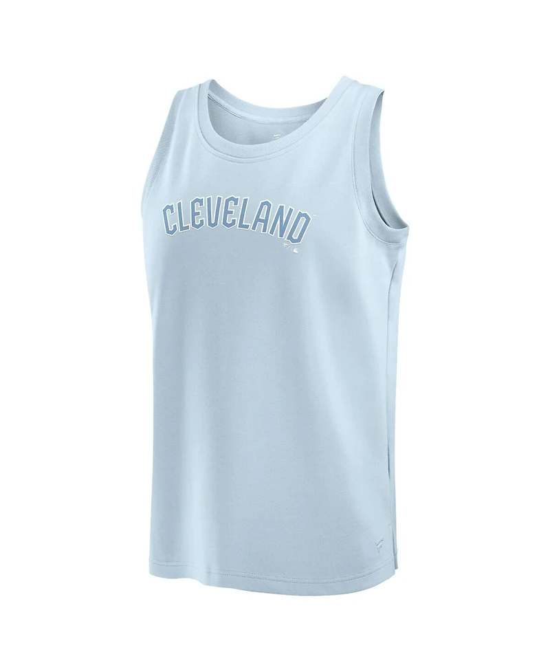 Fanatics Men's Light Blue Cleveland Guardians Elements Tank Top