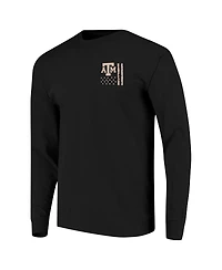 Image One Men's Black Texas A&M Aggies Oht Camo Overlay Comfort Colors Long Sleeve T-Shirt