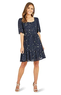 Yumi Women's Star Print Skater Dress