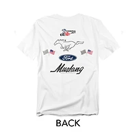 Mustang Men's Ford Logo Stack Front Back T-Shirt