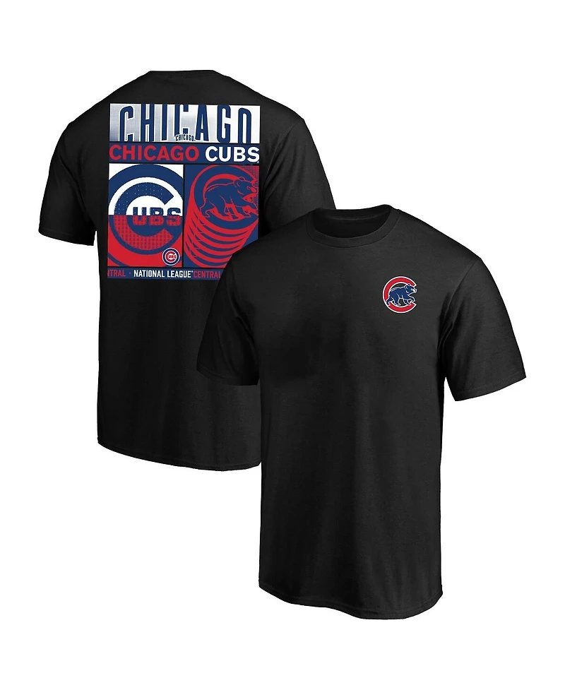 Fanatics Men's Profile Black Chicago Cubs Big & Tall Two-Sided Graphic T-Shirt