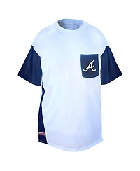 Fanatics Men's Profile Ronald Acuna Jr. White/Navy Atlanta Braves Big & Tall Player Name Number T-Shirt